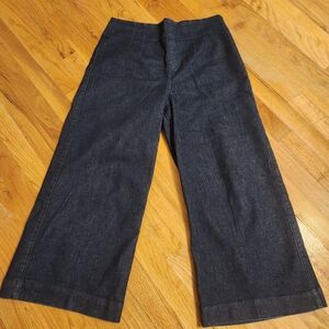 Wide Leg Dark Denim Pants By SPANX